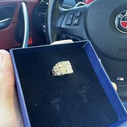 Gold nugget ring 10k