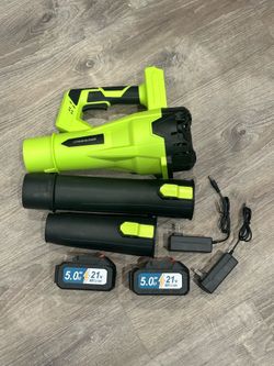 Compact cordless blower with two battery’s and chargers new $40 pick up only