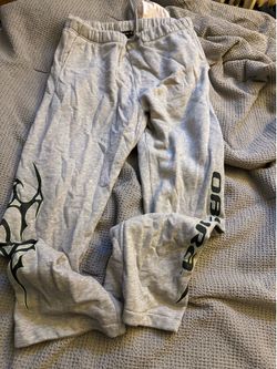 Pacsun Gray Sweatpants with Tribal Print
