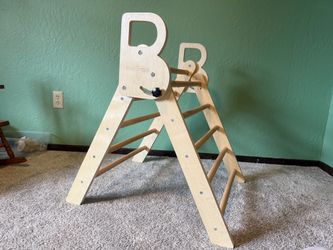 Toddler climbing triangle