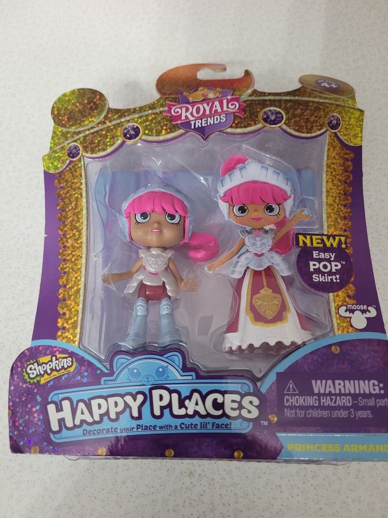 New Shopkins Happy Places Royal Trends Princess Armanda Doll & Pop Skirt