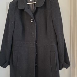 Balck Long Coat Size Xl 