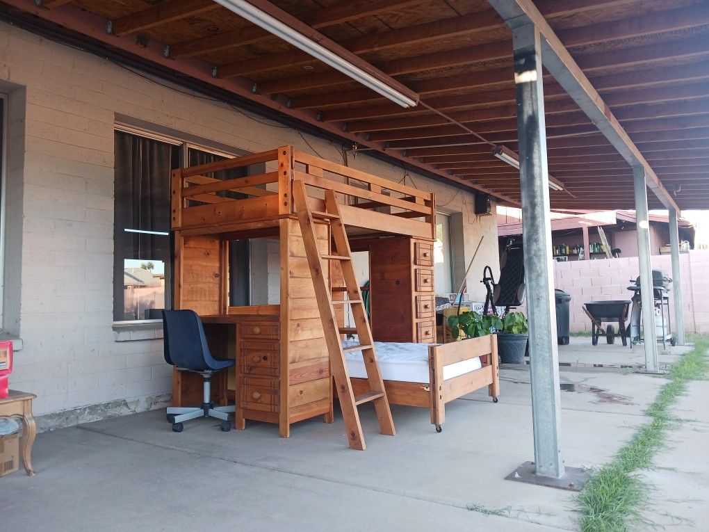Sedona Twin Bunk Chest, Desk, Ladder