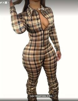 Plaid Jumpsuit