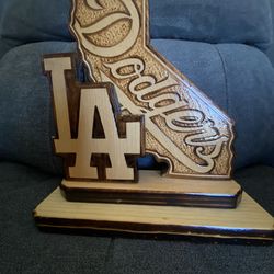 Dodgers wood sign decor