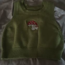 green mushroom vest 