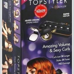 TopStyler Heated Ceramic Styling Shells – Professional Hair Curler & Wave Styler with 10 Ceramic Shells, Heat-Resistant Case & Clips for Long-Lasting 