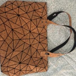 Cork Zippered Tote Bag 