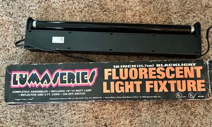 Lumaseries 18-inch Blacklight Fluorescent Light Fixture - 2 Available