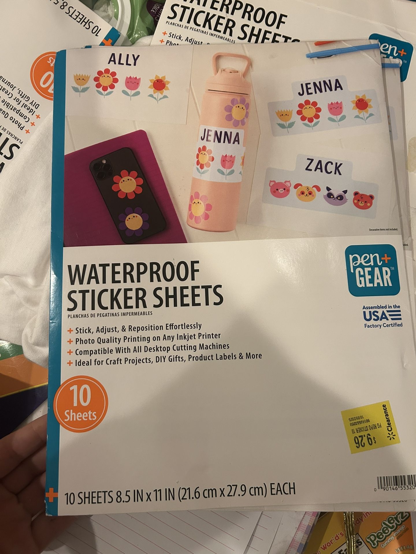 Waterproof Stickers Sheets 