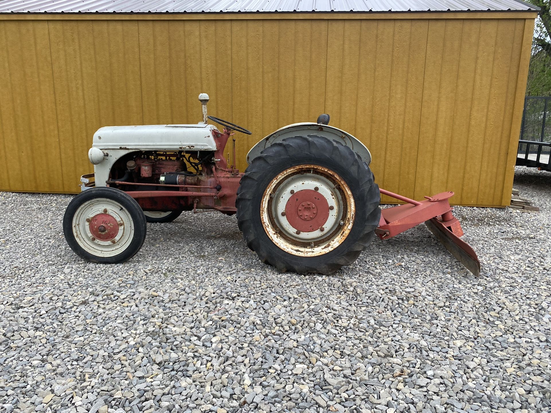 8N Tractor, Gray & Red, 