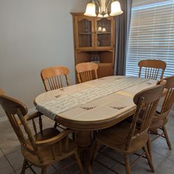 Dining Room Table With Corner Hutch