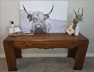 Vintage hand carved console table