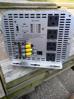 5000 W inverter hook up to a series of 12 volt batteries I use 10 hook them up in series and way to keep those charged when you do have power that way