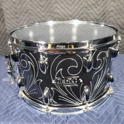 HERCH Steel Snare Drum 14x8 Engraved 