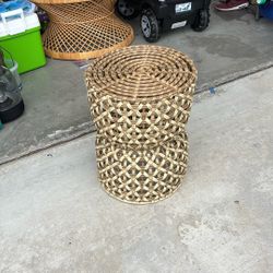 rattan side table