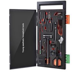 39-Piece Portable Hand Tool Set – Household & Car Repair Kit