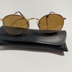Ray-Ban Vintage Bausch & Lomb Round Aviators Tortuga W2186 NVAS