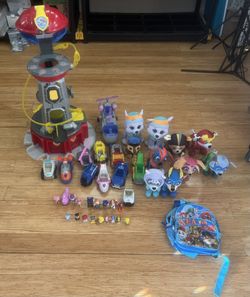 $100 Paw Patrol Gang And Control Tower Mighty Pups