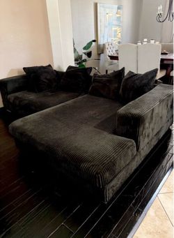 Low profile corduroy couch in good condition