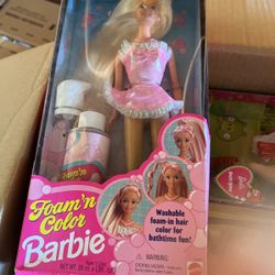 Barbie Foam N Color RARE Limited Edition Doll Mattel Vintage 1995