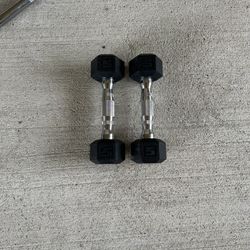 Cap Rubber 5Lb Hex Dumbbells  pair $20  