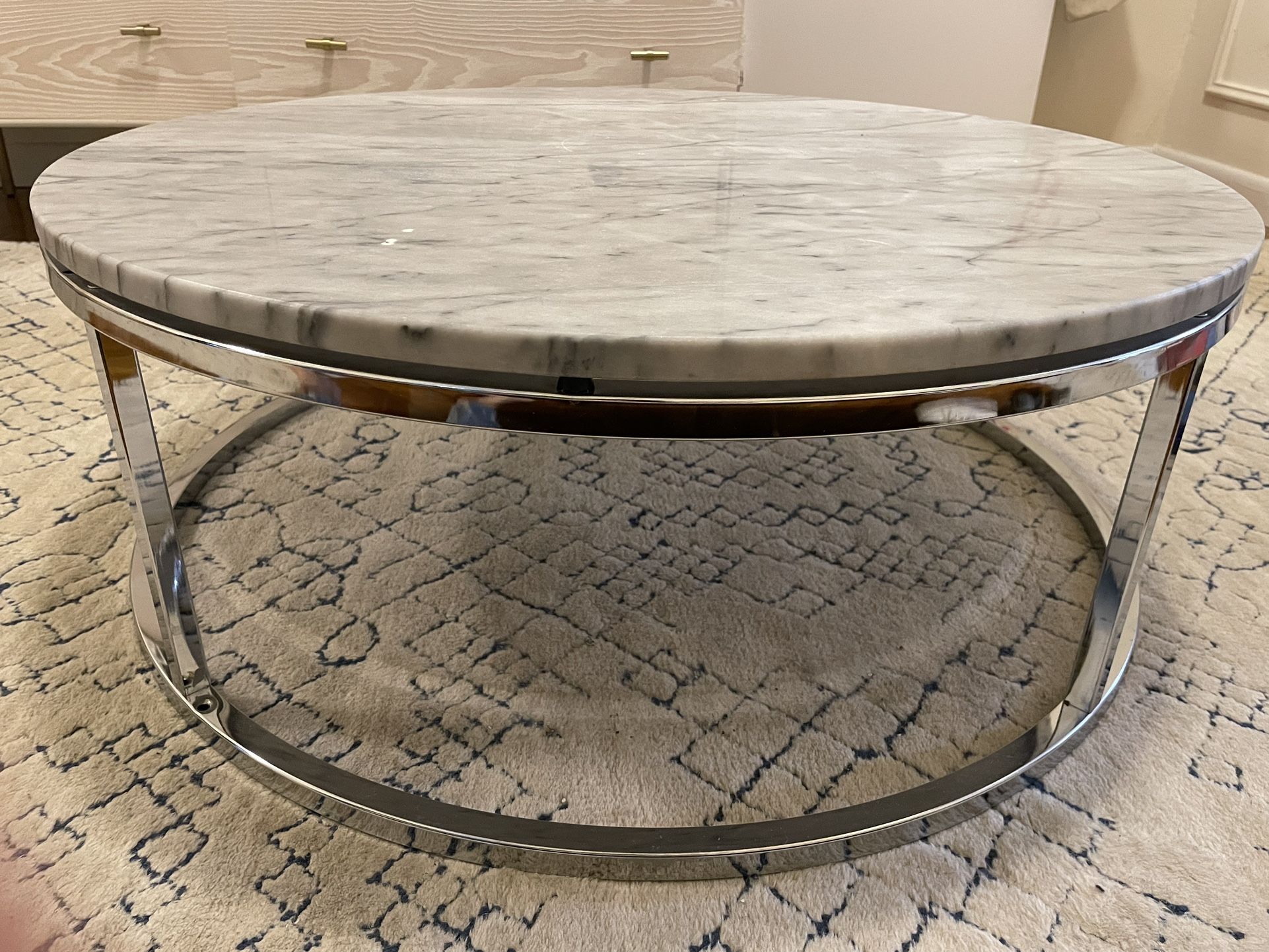 CB2 Marble Coffee Table