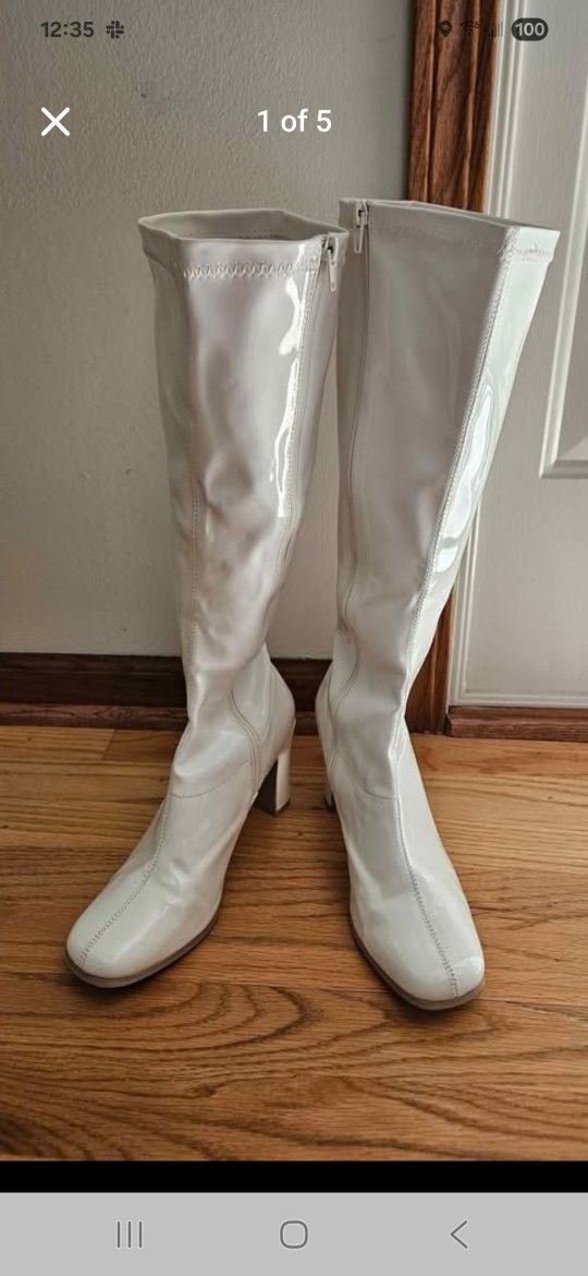 Vinyl Go Go Boots