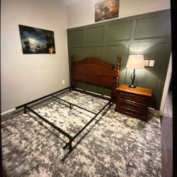 Queen Bed Frame, Headboard & Night Stand