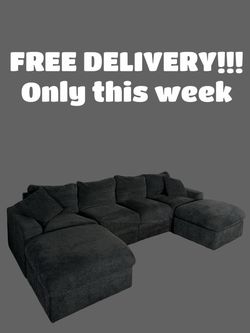 FREE DELIVERY (Grey Modular Sectional)