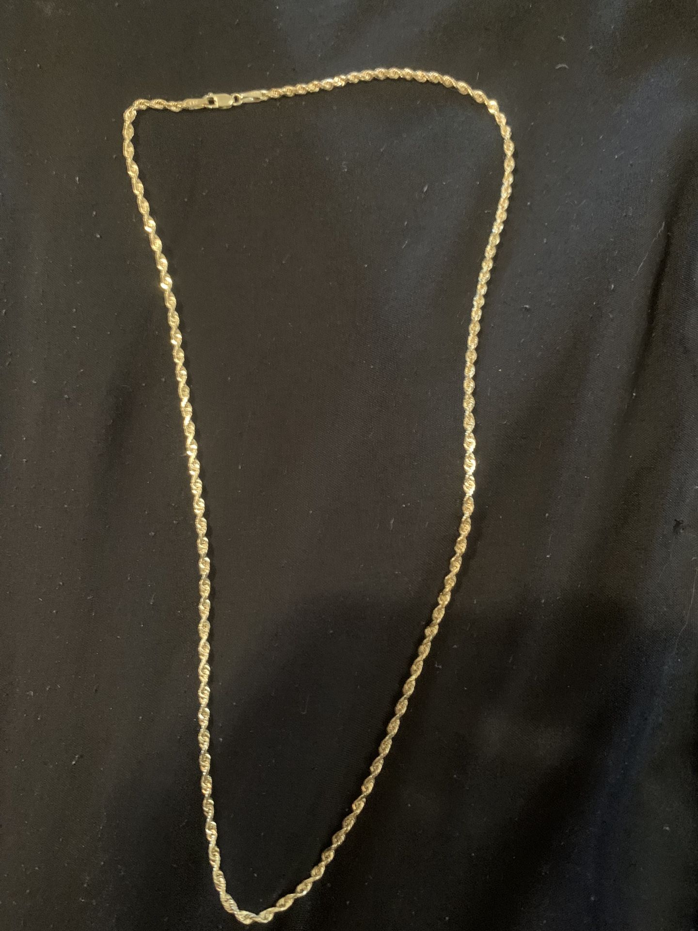 14k Solid Gold 20 Inch Rope Chain