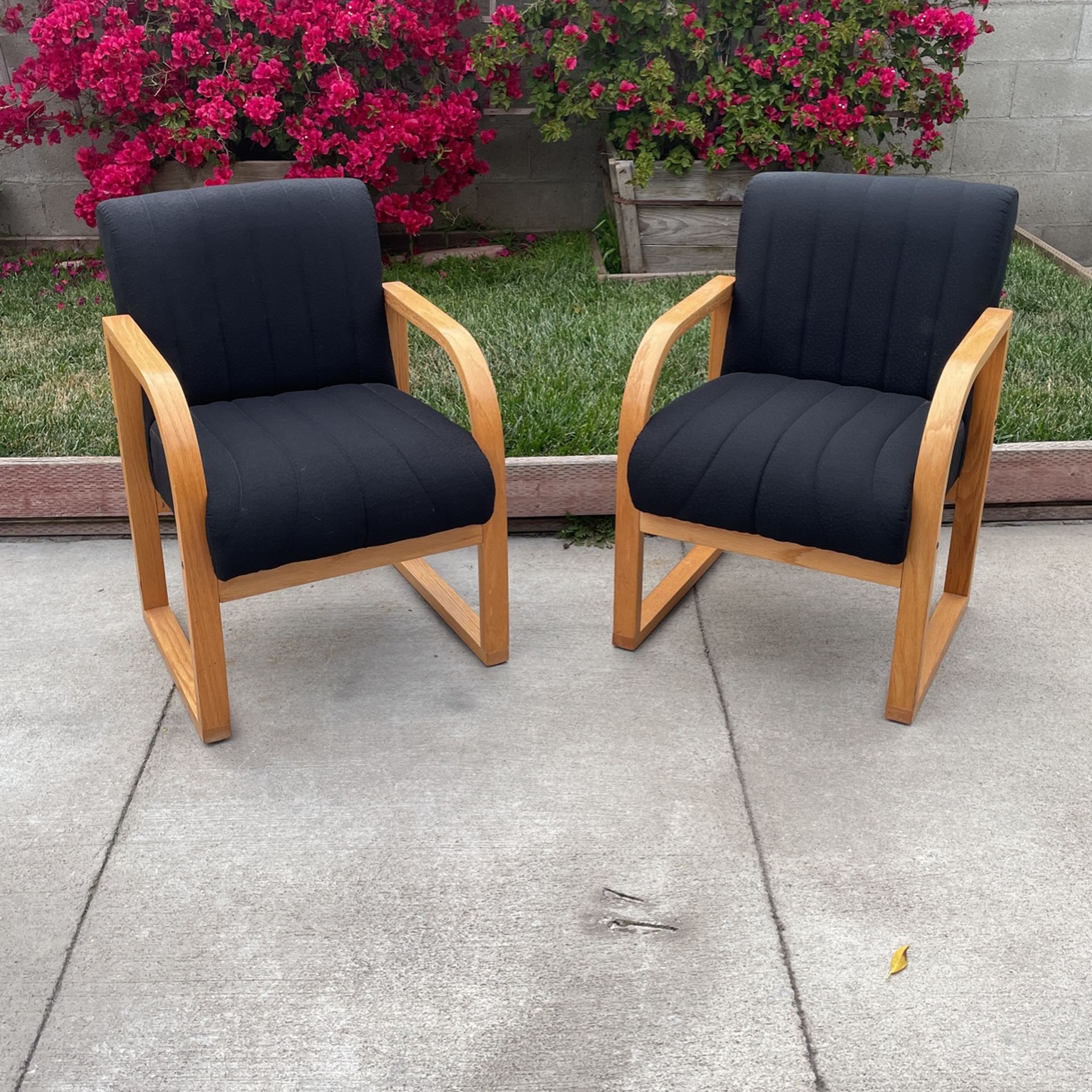 Black Office Chairs $60 Pair