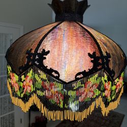 Vintage Tiffany-Style Stained Glass Light Fixture