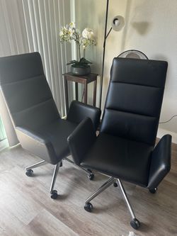 Nienkämper "Senator CEO" High-Back Executive Office Chairs (Pair / Black)
