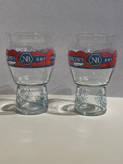 2 NARROWS BREWING PINT BEER GLASSES