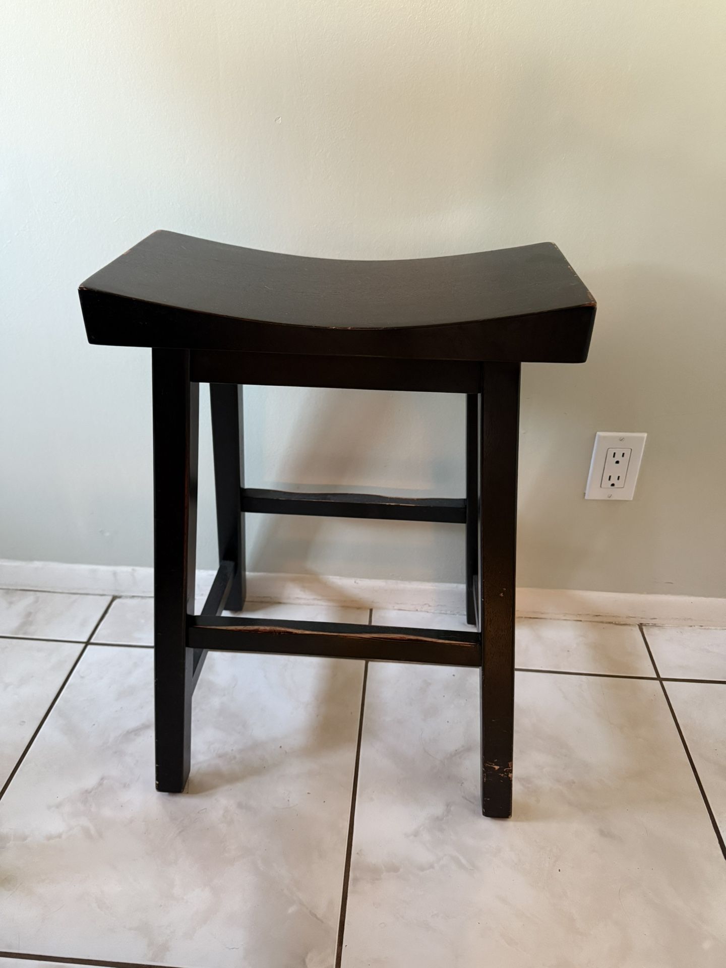 2 - Wooden Bar / Counter Stools