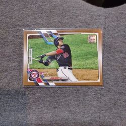 2021 Topps 70th Anniversary - League Leaders Insert (Gold Parallel) Juan Soto Seria# 161/2021