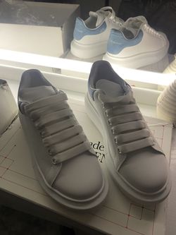 White & Baby Powder Blue Alexander Mcqueens