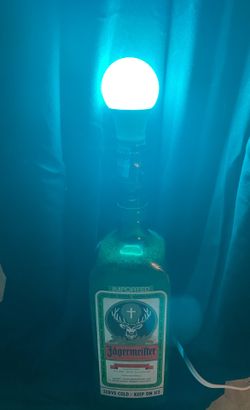Jager Liquor Bottle Lamp.