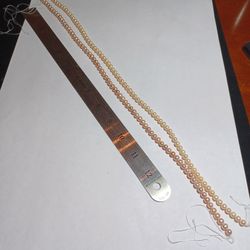 Lot Of 2 Strands 16 Inch Freshwater Round Pearls