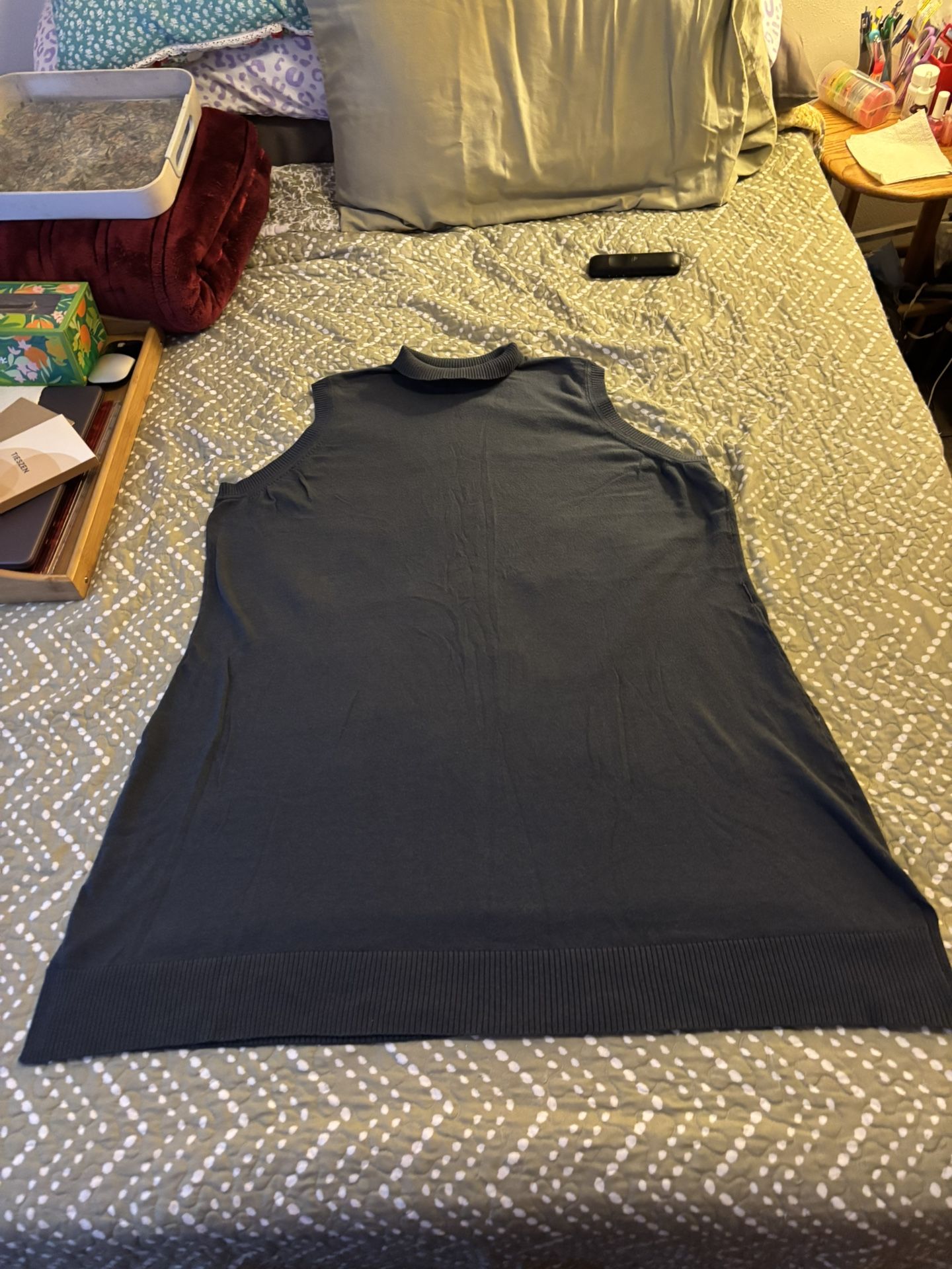 Modern Soul  Sleeveless Mock-Turtleneck Tunic Sweater   3XL