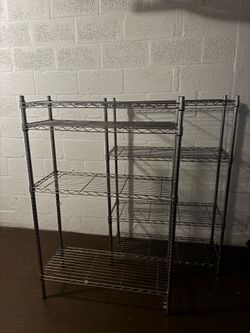 Industrial metal organizers with adjustable shelves