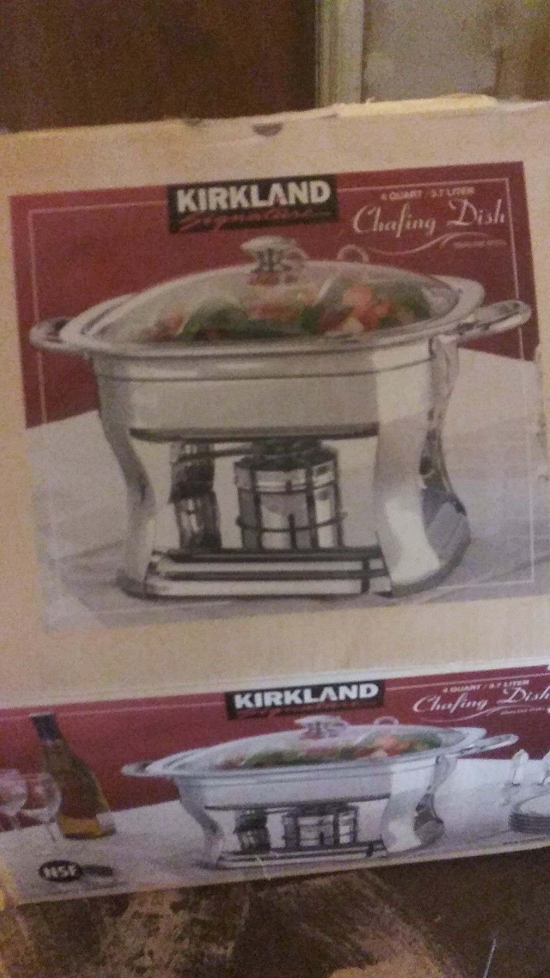 Stainless steel chafing dish 4 qaurt or 3.7 liters..