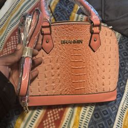 Pink Crocodile Purse