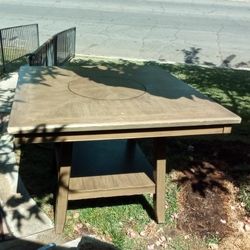 Brown Lazy Susan Dining Table 