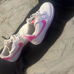 Nike Pink, White Dunks 