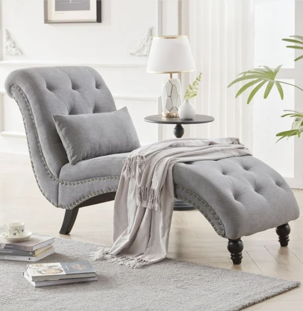 π Weture Tufted Soft Chaise Lounge β Classic Grey (Brand New, Open Box) π