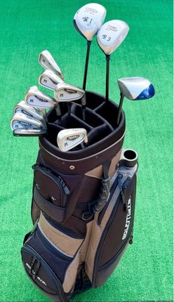 Lynx Complete RH Golf Club Set | Driver Woods Irons Putter + Top Flite Bag | New Grips | Excellent!