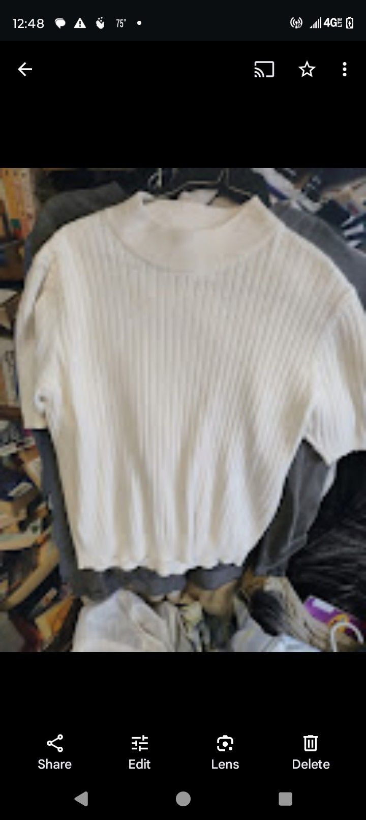 Women's Short Sleeve Sweater Size Small 