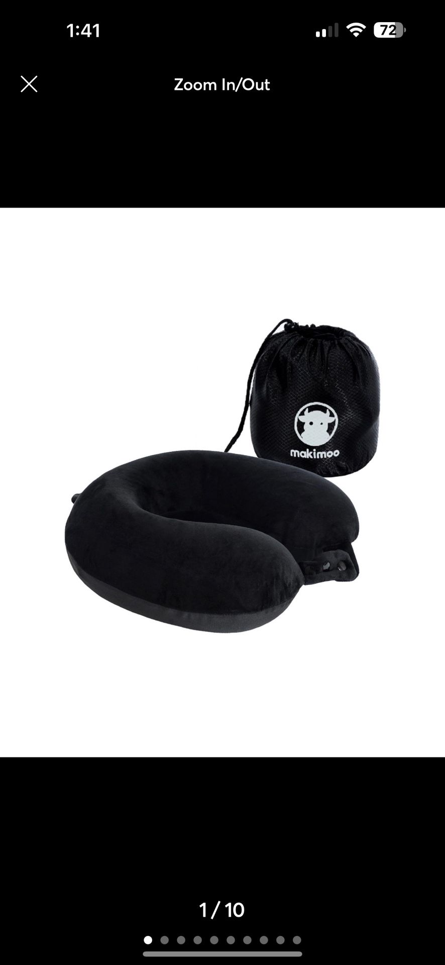 Travel Neck Pillow, Top Memory Foam Pillow for Head Support